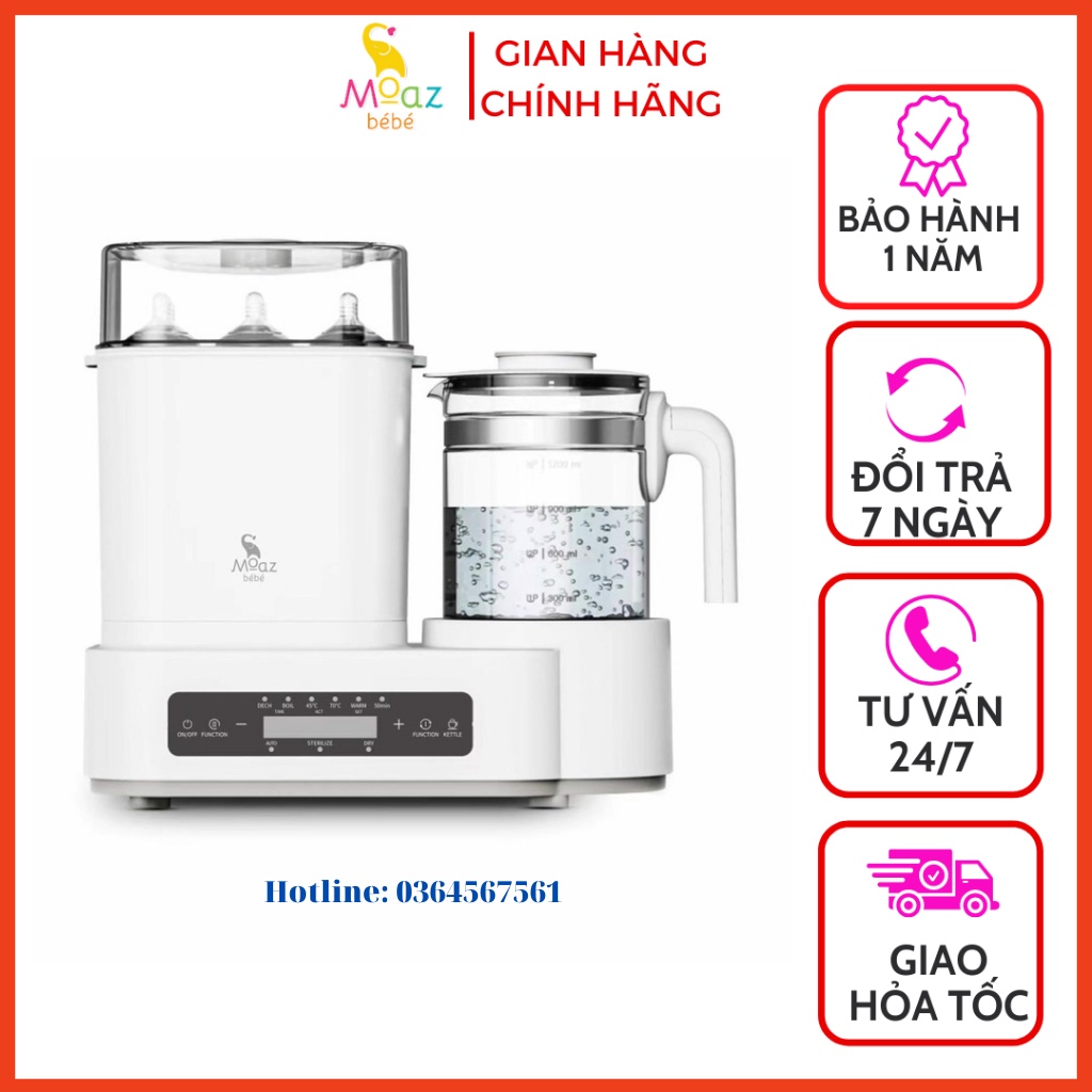 Máy tiệt trùng sấy khô và đun nước đa năng Moaz Bebe MB031