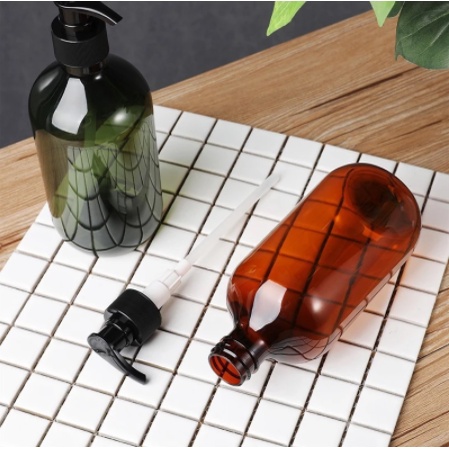 Chai chiết dầu gội 300ml màu xanh, nâu chai nhựa pet cứng [GIÁ Sỉ/ LẺ]