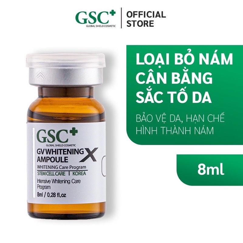 Tế Bào Gốc Nám, Trắng Da GSC+ Serum Tinh Chất Chính Hãng 100% Mờ Thâm Se Khít Lông.