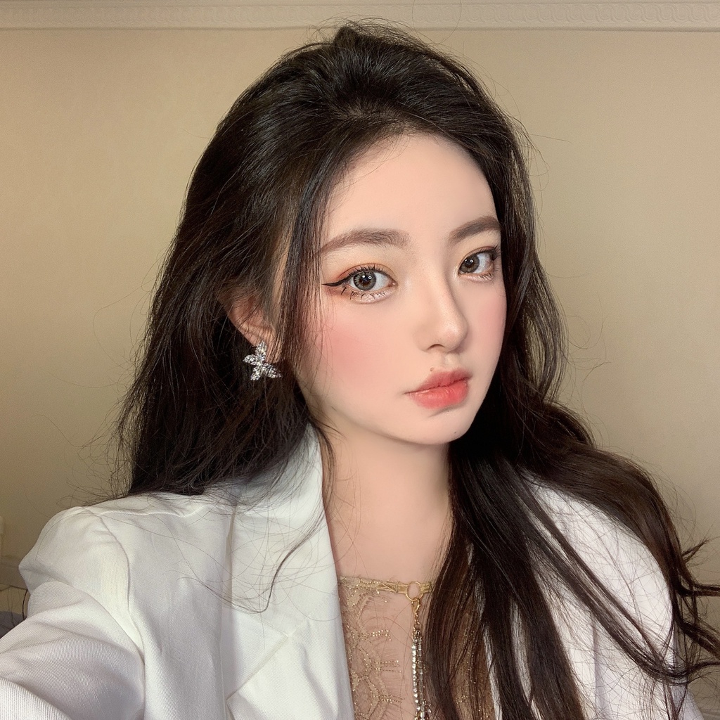 Khuyên Tai Hình Cánh Bướm Rỗng Đơn Giản Phong Cách Ins Moissanite Tinh Tế-JHS4-E