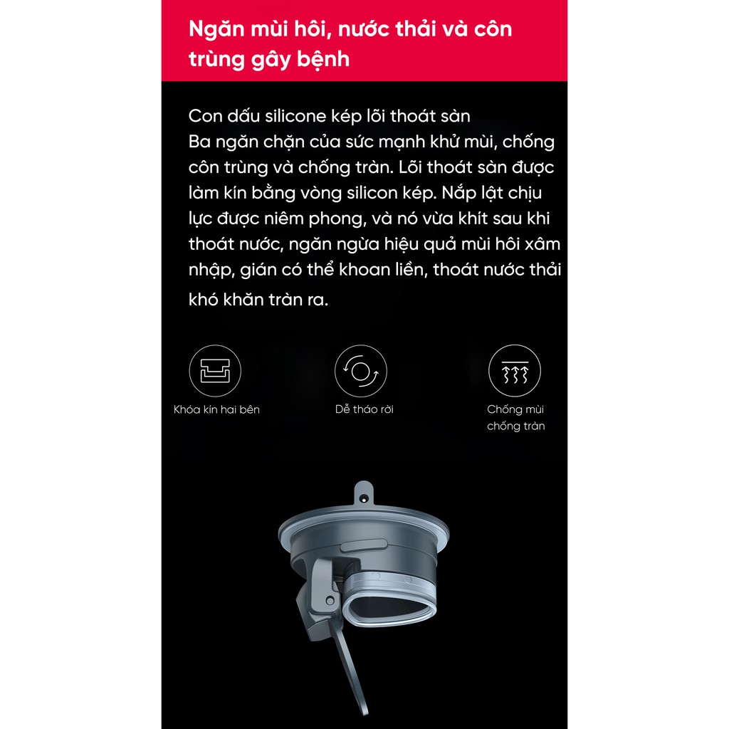 Nắp hố ga/ thoát sàn/ cống chống mùi Xiaomi DiiiB