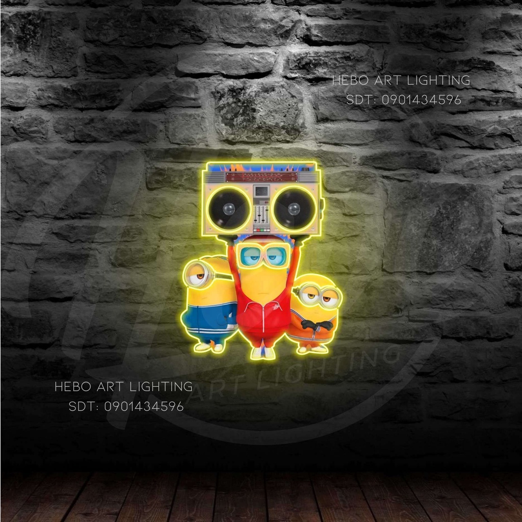 Đèn Neon x Acrylic Trang Trí Minion Long Range Box. NEON SIGN