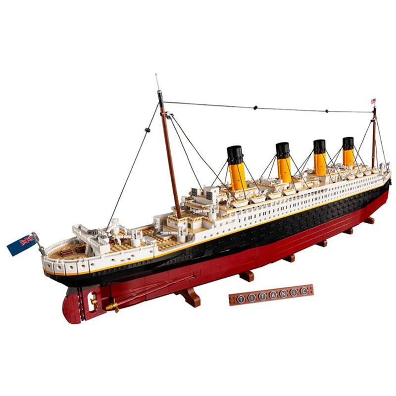 Đồ chơi Lắp ráp Mô hình 9090Pcs Movie Titanic Large Cruise Boat Ship City 99023 77000 Compatible 10294