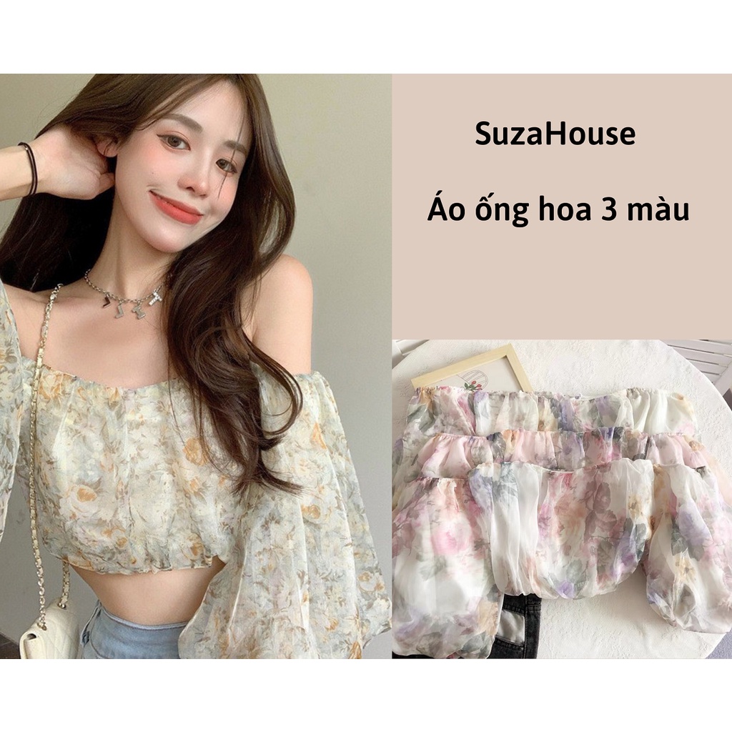 [Chất đep] Áo ống hoa SuzaHouse hàng Quảng Châu cao cấp, Croptop kiểu cho nữ H03