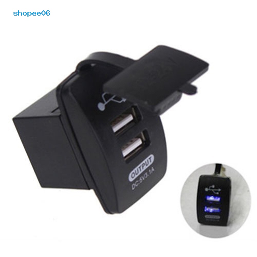 Ổ Cắm Sạc USB Hai Cổng Chống Thấm Nước Thông Dụng Cho Xe Máy/Xe Hơi