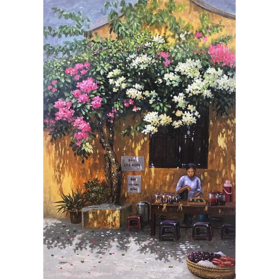 TRANH LÀNG QUÊ tặng kèm khung tranh