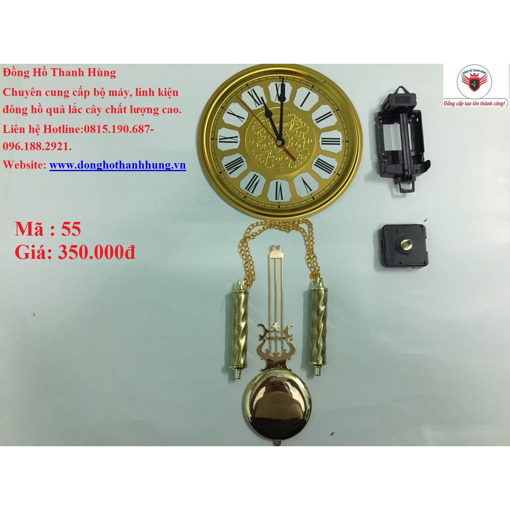 Bộ ruột đồng hồ quả lắc nhôm cỡ nhỏ xinh hàng chất mặt 22,5 cm- Đồng Hồ Thanh Hùng