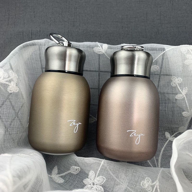 Bình Chân Không Cà Phê Mini Thời Trang Mới 300ML Bình Nước Du Lịch Cầm Tay Giữ Nhiệt Bằng Thép Không Gỉ Đáng Yêu