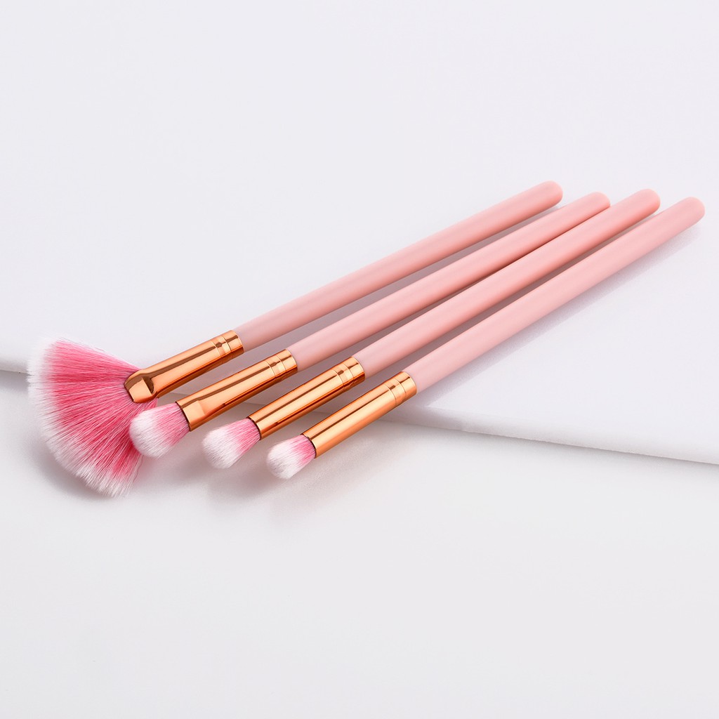 Bộ cọ trang điểm đa chức năng màu hồng BEAUTY GLAZED