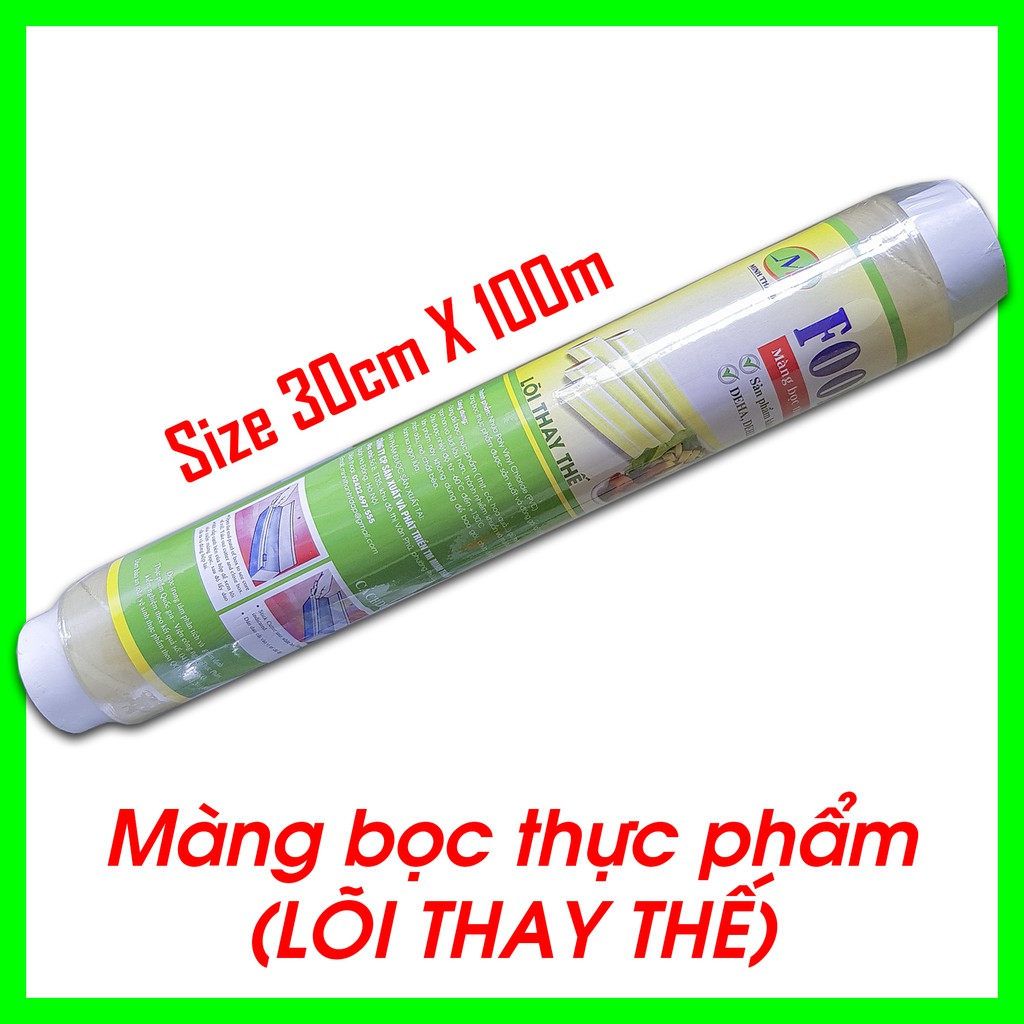 COMBO 01 HỘP + 01 LÕI THAY THẾ Màng bọc thực phẩm MINHTHANH - Size 30cm X 100m