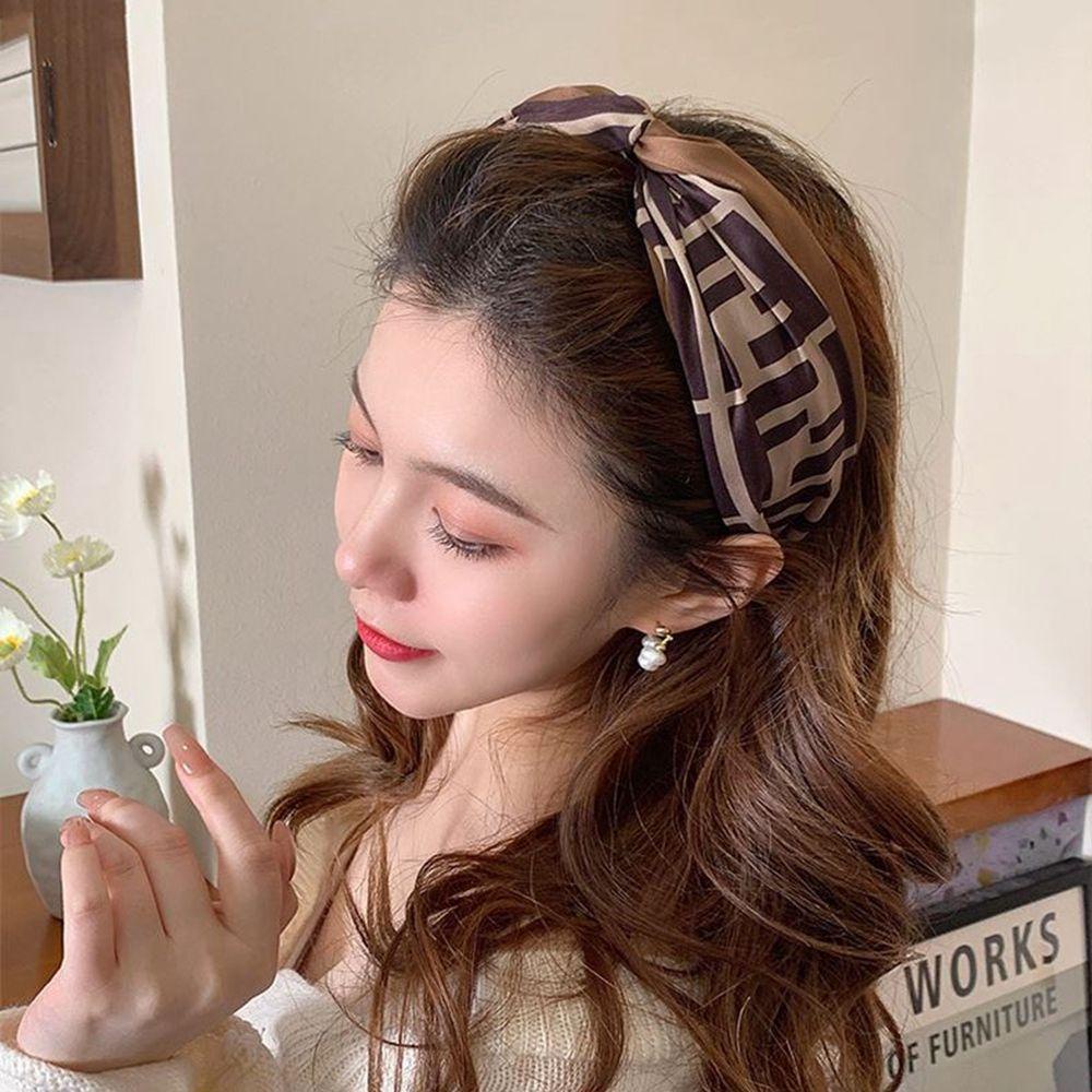 Băng Đô Cài Tóc Bản Rộng Màu Trơn Đơn Giản Dễ Phối Đồ Cho Nữ