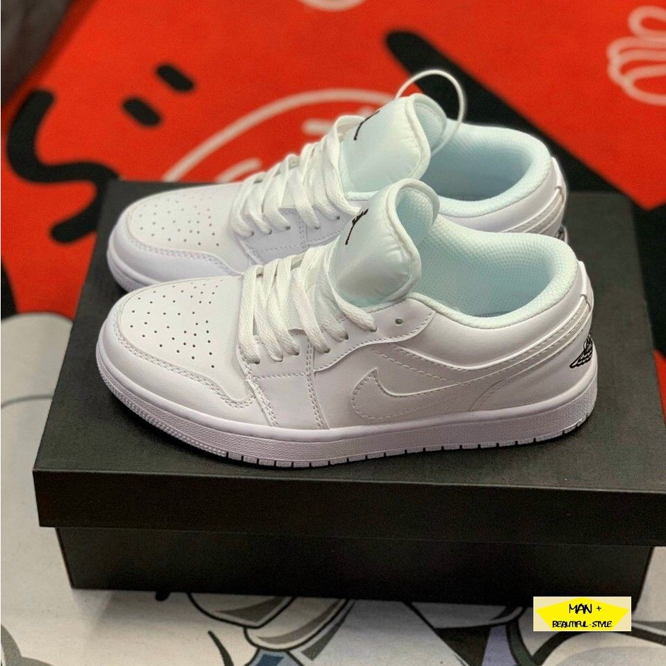 (SALE SỐC) Giày thể thao Air Jordan 1 Low White trắng cổ thấp giá yêu thương, hot hit dành cho nam nữ