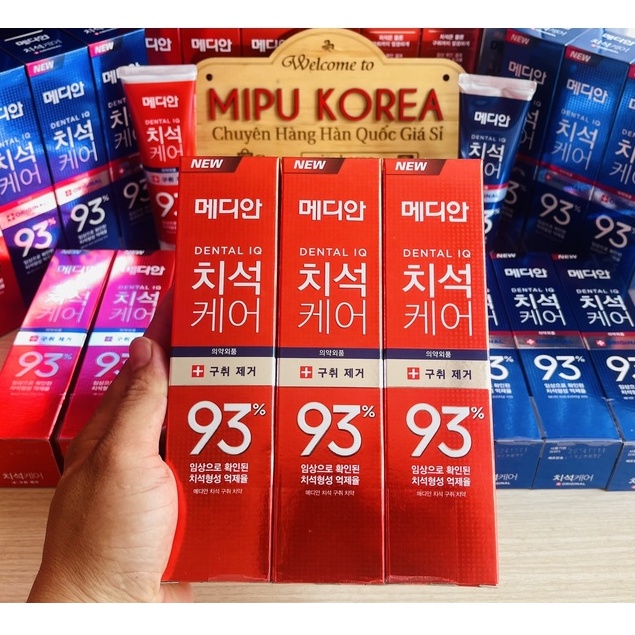 Kem Đánh Răng MEDIAN 93%  Màu Đỏ  HÀN QUỐC 120g
