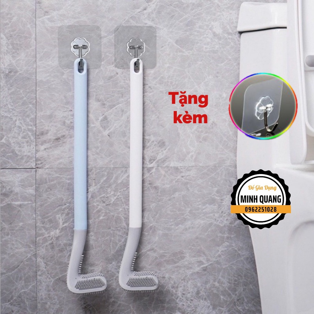 [Tặng Móc Dán] Chổi Cọ Toilet Silicon Kiểu Dáng Mới, Cây Cọ Bồn Cầu Mềm Dẻo Siêu Bền Siêu Sạch