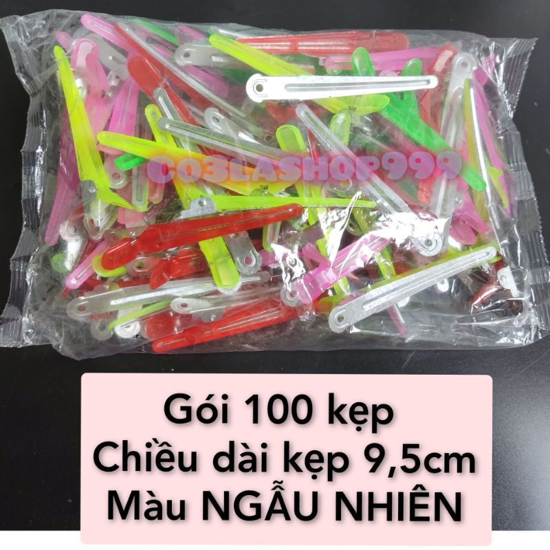 Sỉ 100 cây kẹp mỏ vịt có sắt MÀU NGẪU NHIÊN, Làm tóc,trang điểm