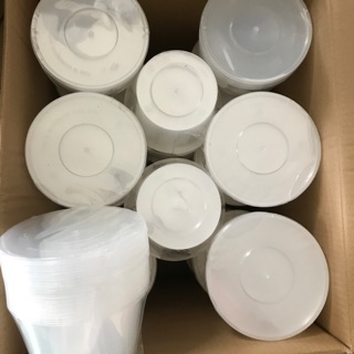 [ XẢ KHO] Hộp nhựa tròn đựng thức ăn, hộp nhựa đựng thực phẩm 1000 ml - Set 50c