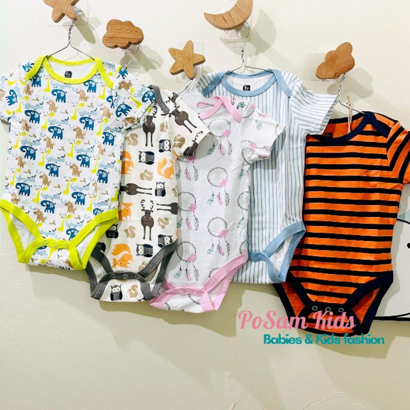 (Chọn mẫu)( Size 9-12m)Bodysuit, body chip cộc tay xuất Mỹ cho bé trai bé gái, hàng xuất xịn-PoSam Kids