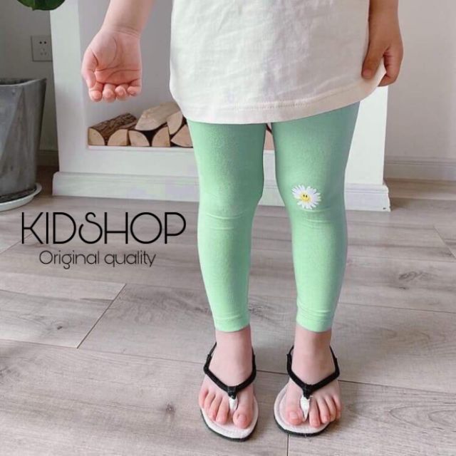 Quần legging hoa Cúc cho bé yêu 8-19kg