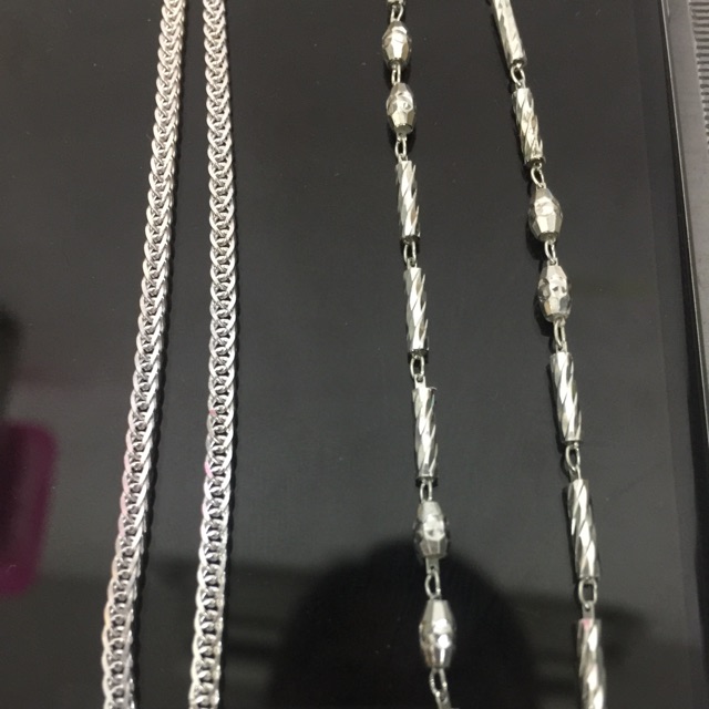 Dây chuyền bi 3-4li và mắt kép vuông bạc chuẩn NGỌC MẬU