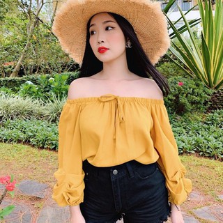 Áo Kiểu Nữ Tay Phồng Trễ Vai Gợi Cảm EVA AO 10301