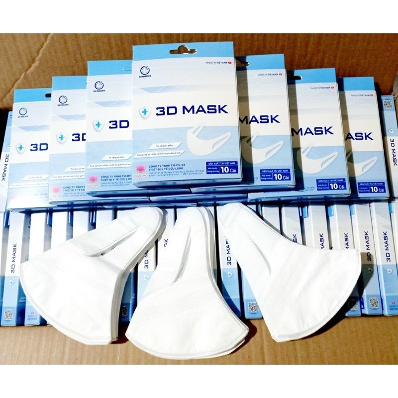 Khẩu trang 3D MASK, khẩu trang diệt khuẩn ,chống bụi cao cấp hộp 10 cái 3D MASK | BigBuy360 - bigbuy360.vn