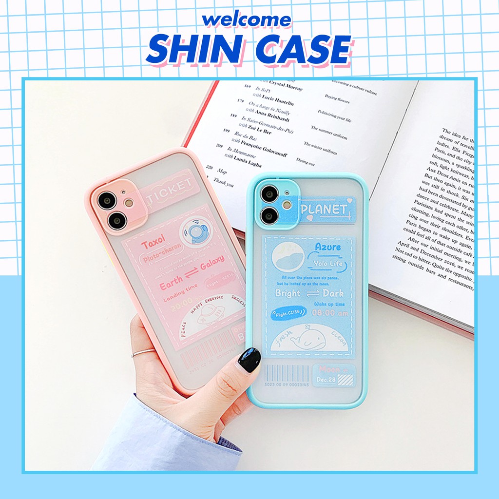 Ốp lưng iphone Tickeet & Planet nhám viền nổi cong 5/5s/6/6plus/6s/6splus/7/7plus/8/8plus/x/xs/11/12/pro/max/plus/promax | BigBuy360 - bigbuy360.vn