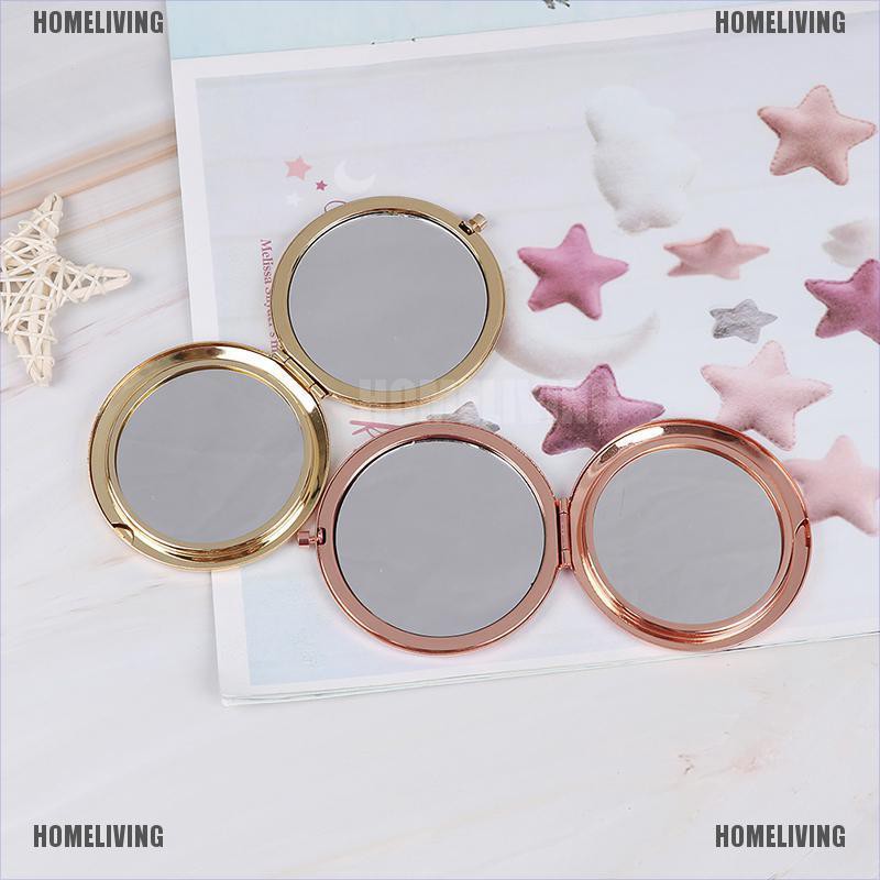 Gương Trang Điểm Gấp Gọn Bỏ Túi Bằng Hợp Kim Phong Cách Vintage