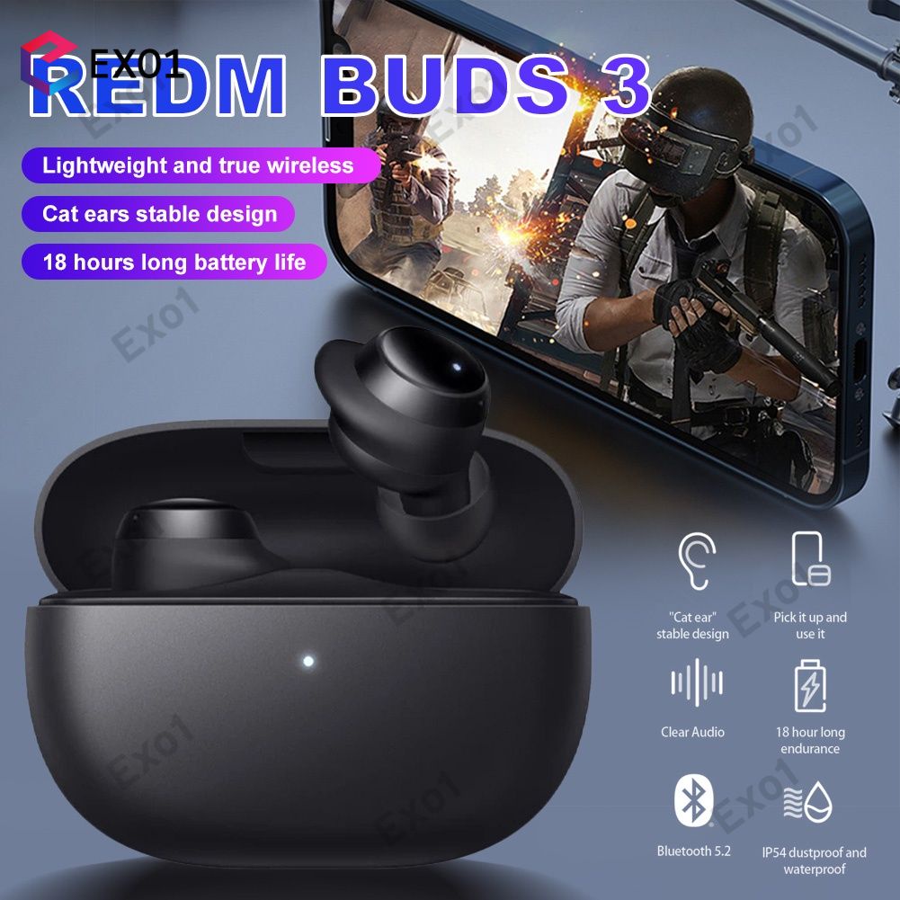 Xiaomi Redmi Nụ 3 Lite Đúng Tai Nghe Không Dây Bluetooth 5.2 Kết Nối Ổn Định Âm Thanh [EXO]