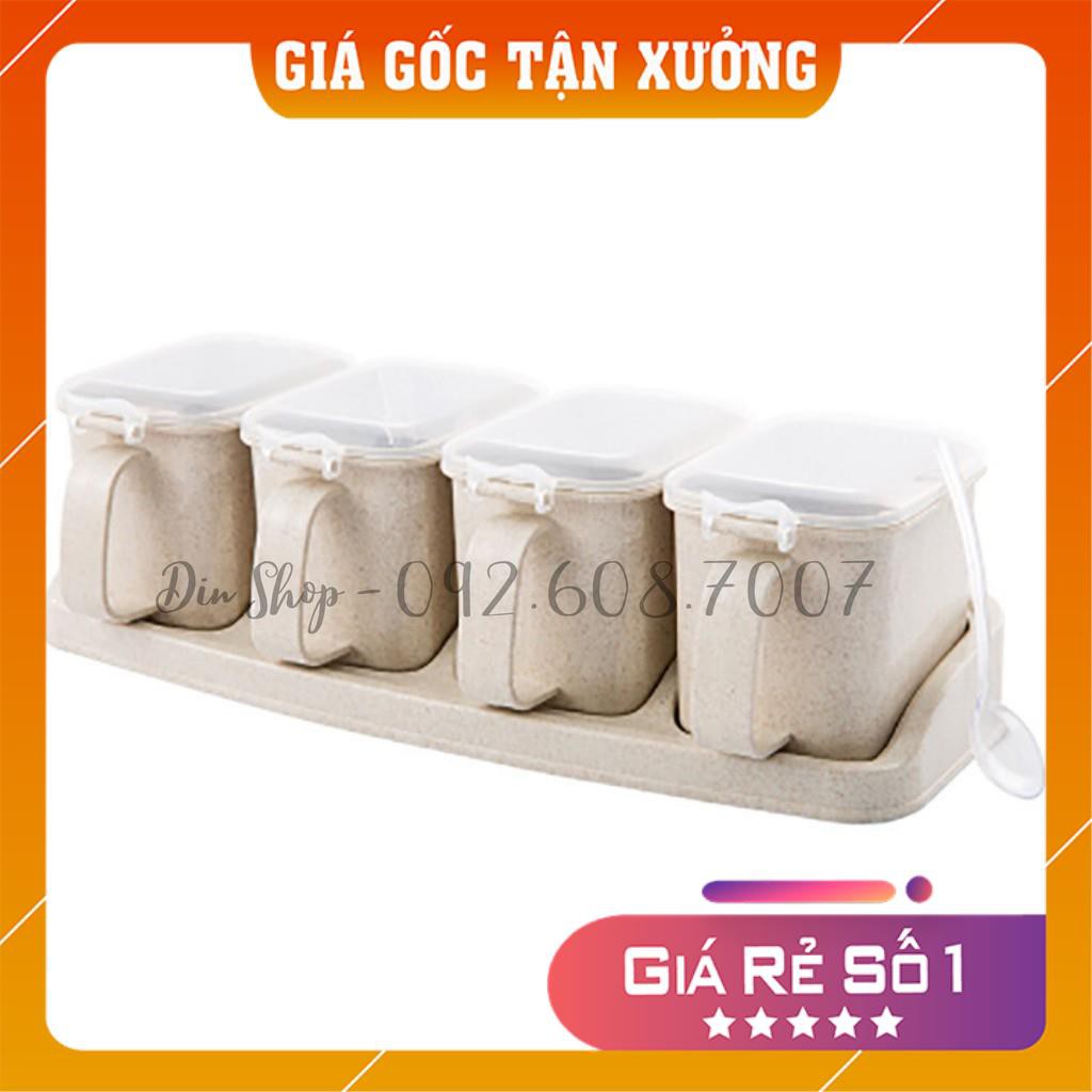 Hộp đựng gia vị ⭐FREESHIP⭐ Set Hộp Đựng Gia Vị Đa Năng 3 Ngăn, 4 Ngăn Có Khay An Toàn Sạch Sẽ Cho Nhà Bếp | BigBuy360 - bigbuy360.vn