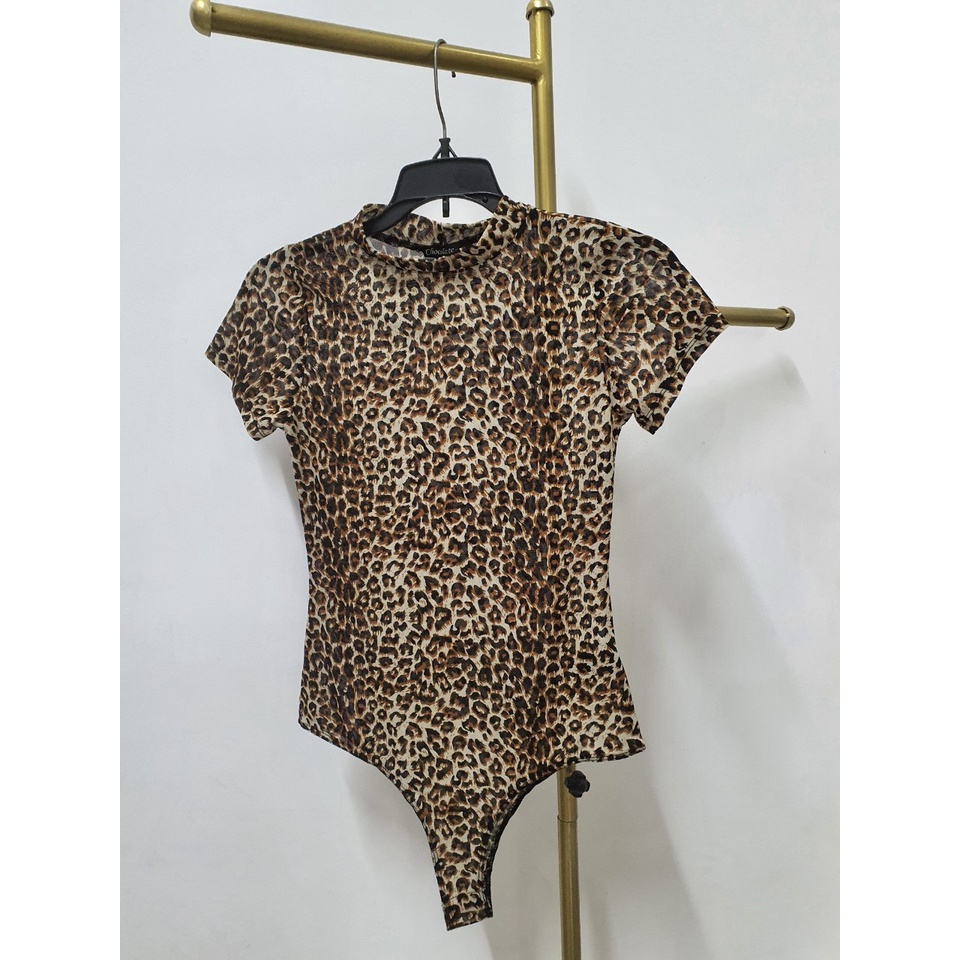 Bodysuit Lưới Nhũ Tay Dài Caro (Beo) - 3480-3478