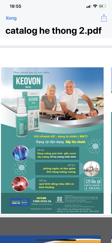 [Kèm Quà Tặng] KeoVon spray Vitamin K2 (MK7 tự nhiên) Dạng xịt - Hấp thụ canxi , tăng chiều cao