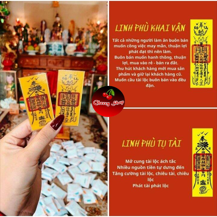 COMBO PHÙ KHAI VẬN + TỤ TÀI để ốp điện thoại . Đã Gia Trì