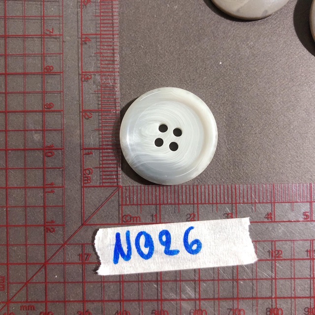 Combo 5 nút áo,khuy áo,cúc áo trắng xám size to N024-N027