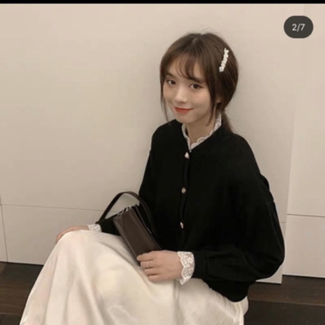 Áo khoác viền ren