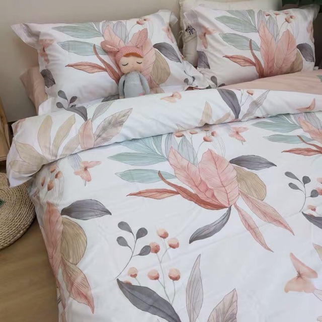 Set Chăn Ga Lá Thu Nhẹ Nhàng Cotton Poly Chuẩn Hàng Xuất Nhật (Shinbedding.shop)
