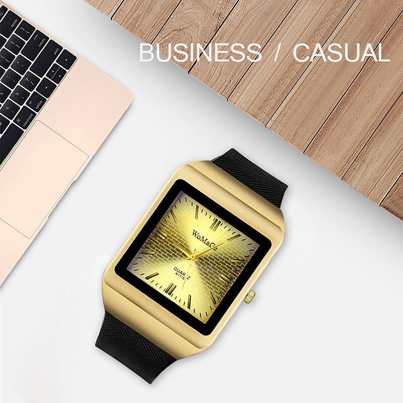 Đồng hồ dây silicon mặt chữ nhật thời trang cho nam