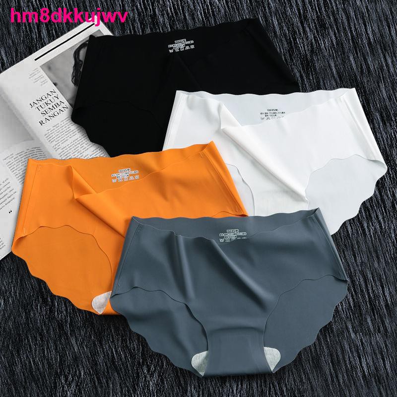 thời trang nữ1-4 cặp quần lót không dây lụa băng cho nữ cotton lưng trung kháng khuẩn sịp nâng hông gợi cảm phụ