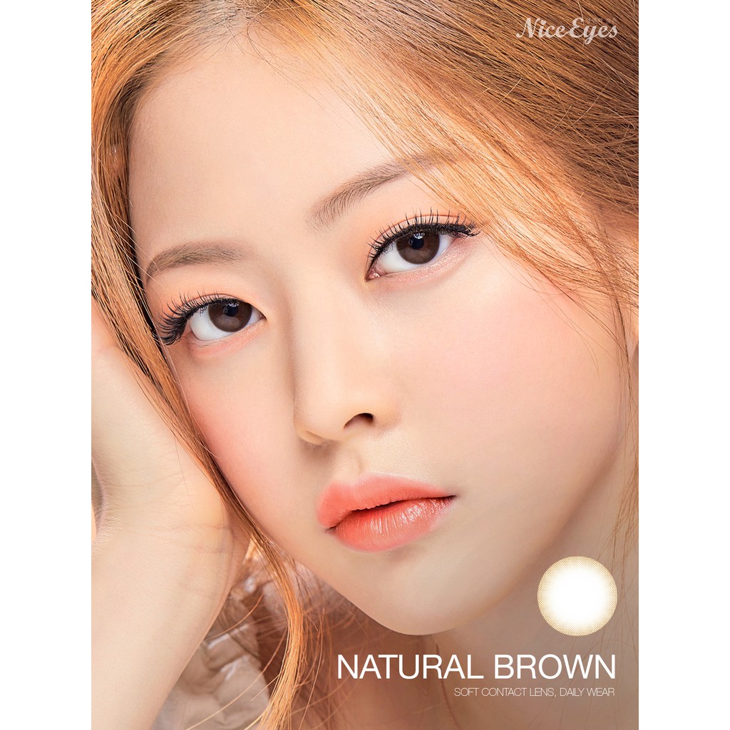 Kính Áp Tròng Natural Brown - Nice Eyes Contact Lens