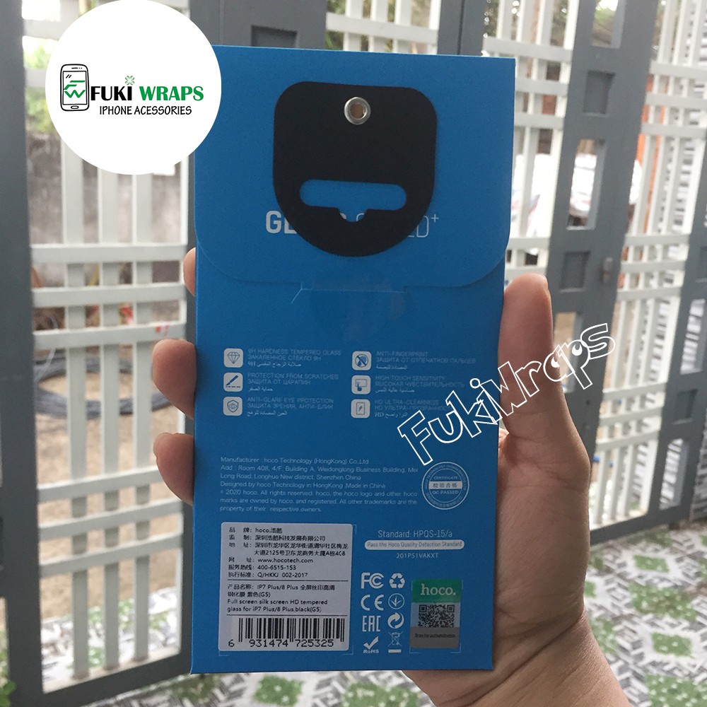 Kính cường lực FULL Màn Hình Hoco G5 cho 7Plus 8Plus XR 11 11PROMAX 12 12Pro 12ProMax 13ProMax FUKISHOP
