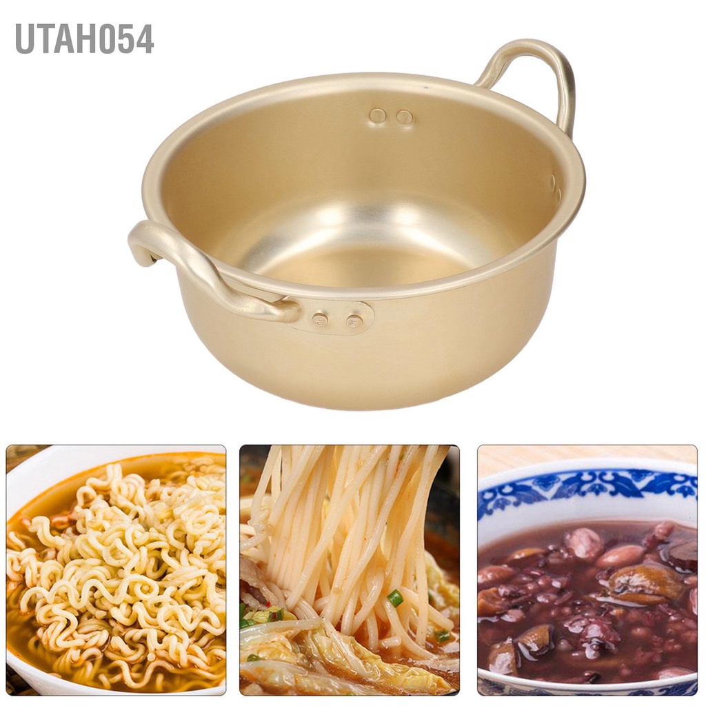 Utah054 Nồi mì Ramen Hàn Quốc Khả năng dẫn nhiệt tốt di động có thể xếp chồng lên nhau nắp đậy cho Đi bộ đường dài cắm trại tại nhà
