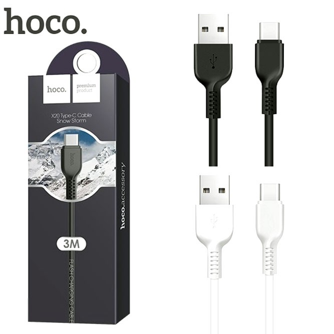 Cáp Sạc Hoco X20 TYPE C 2A Cho Android Dài 3M - BH 1 Năm - Hưng Long PC