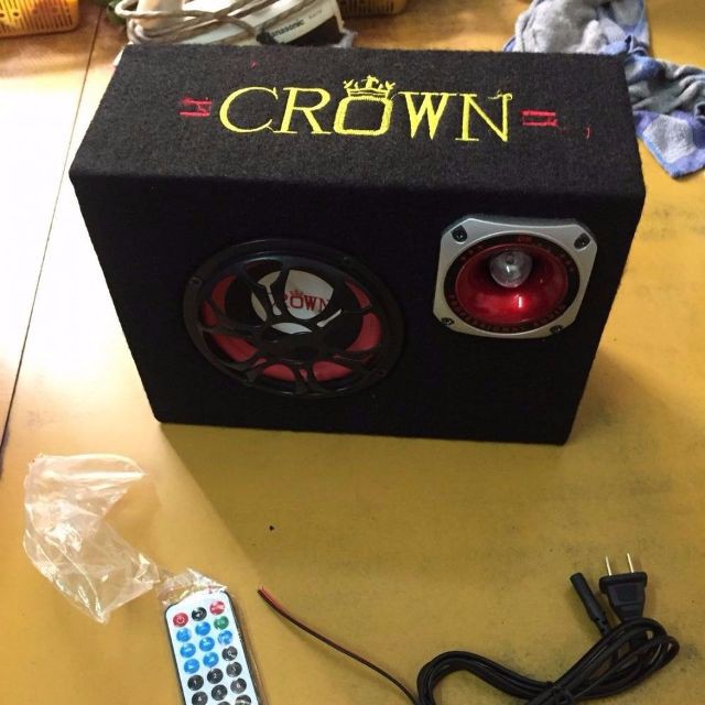 Loa Crown bluetooth cỡ số 5 hình chữ nhật, nghe nhạc thẻ nhớ, usb