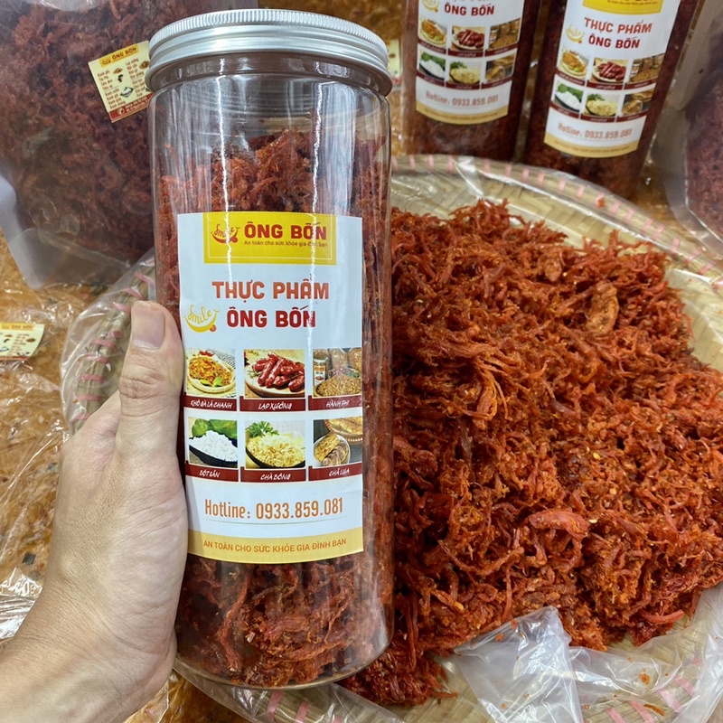 Bò Xé Sợi ÔNG BỐN - Heo Giả Bò Loại Ngon, Bò Sợi Đỏ Trộn Bánh Tráng