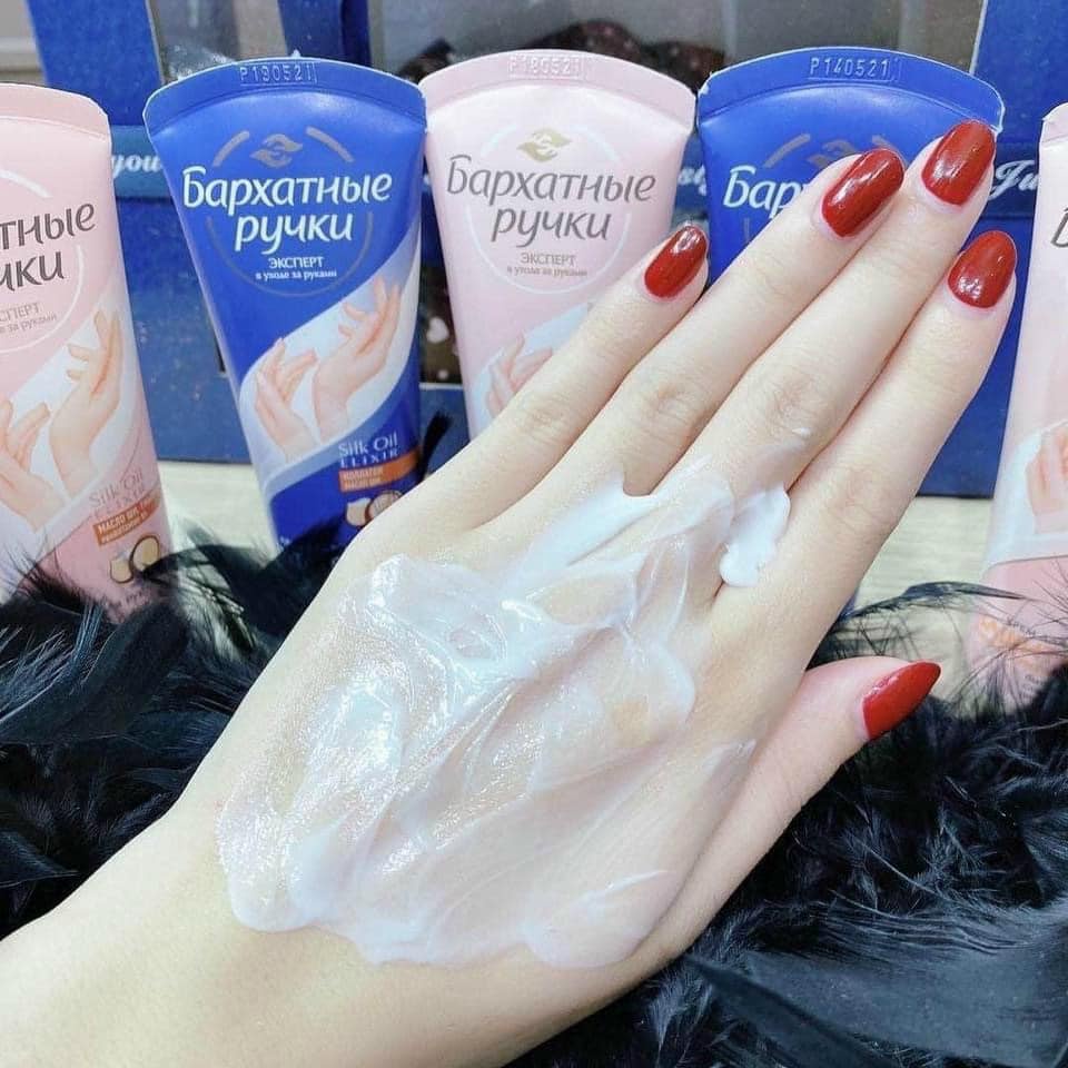 Kem dưỡng da tay, Kem dưỡng ẩm tay, dưỡng tay Silky Hands Nga trắng da,mềm mịn da tay [HIỆU QUẢ 100%]