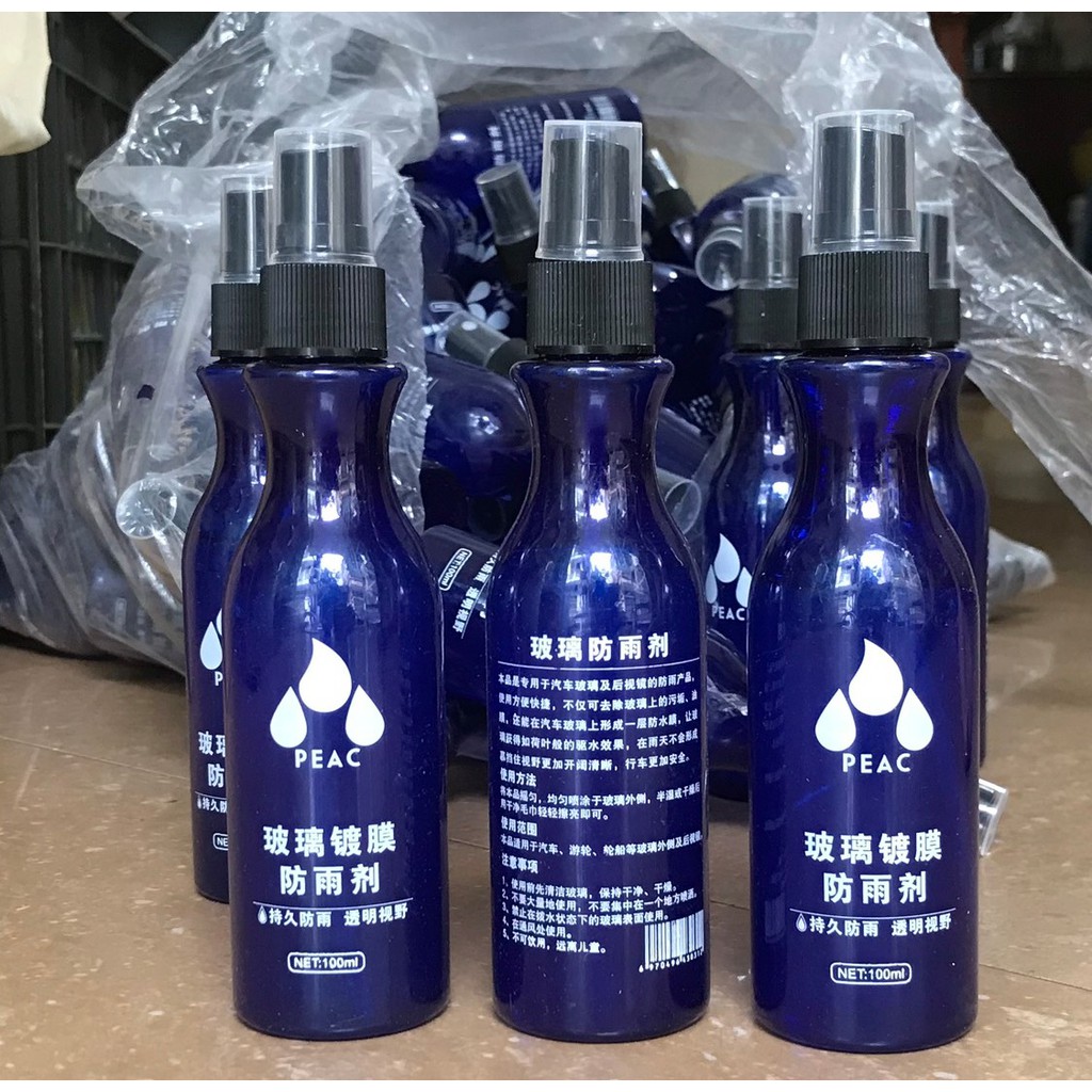 Xịt kính Nano chống nước mưa Peac - set 5 chai 100mL