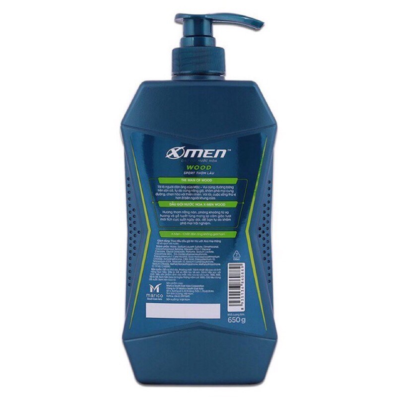 Dầu gội Xmen hương nước hoa Wood 650g