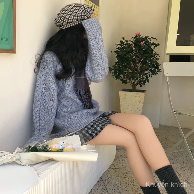 Quần tất legging lông cừu dày màu da nude siêu tự nhiên mặc bên ngoài thời trang xuân thu dành cho nữ