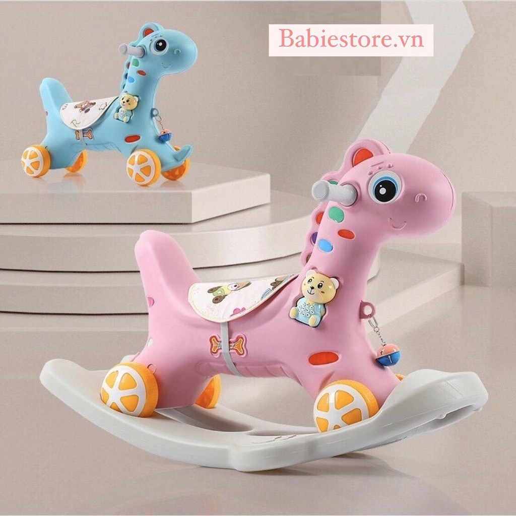 Ngựa Bập Bênh / Xe Chòi Chân 2 In 1 Cho Bé Vui Chơi ( Có Nhạc )