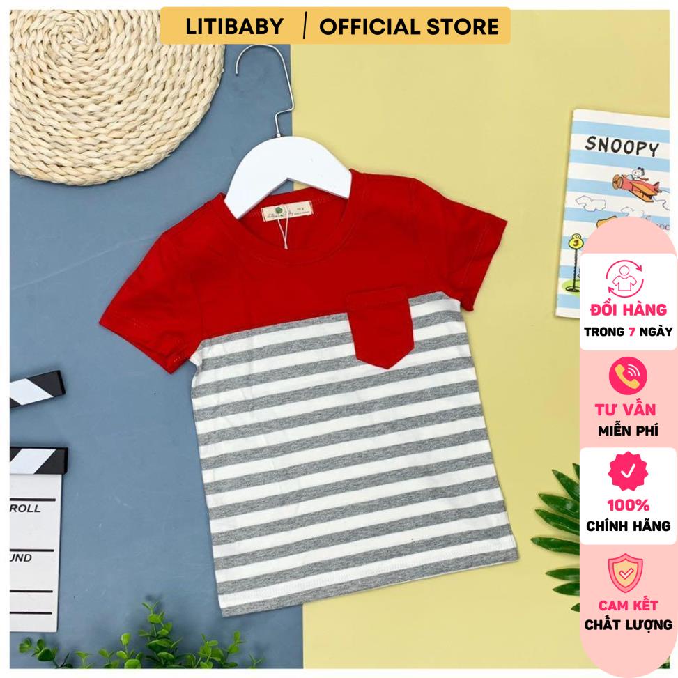 Áo LITIBABY bé trai kẻ phối màu APM01