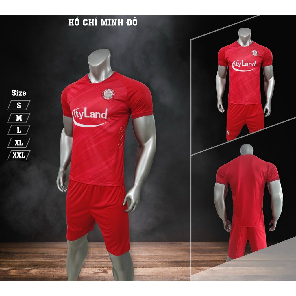(GIÁ TẬN XƯỞNG) Bộ quần áo bóng đá thể thao HCM đỏ 2021